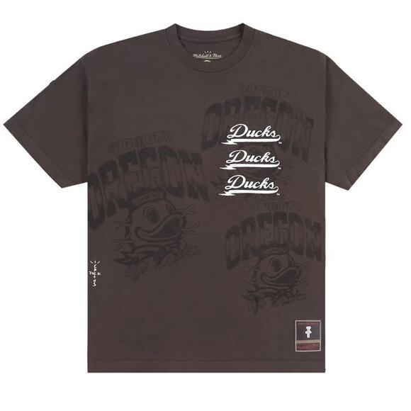 Cactus Jack by Travis Scott x Mitchell & Ness University Of Oregon Ducks Tee NWT - Picture 1 of 5